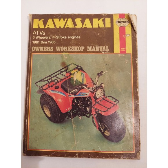 Haynes Kawasaki ATVs 3 wheelers, 4 stroke engines 1981-1985 owners shop manual - Picture 1 of 4